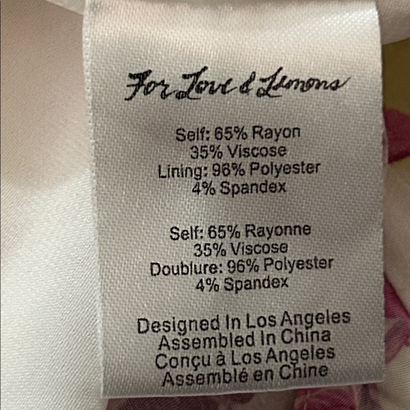 For Love & Lemons x Revolve Atlanta floral puff sleeve mini dress Med - Picture 9 of 10